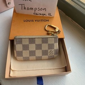 ❌❌SOLD❌❌ Louis Vuitton Damier Azur Key Cles